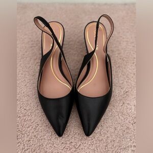 Cole Haan Slingback Black Heels with Elegant Cutout Design